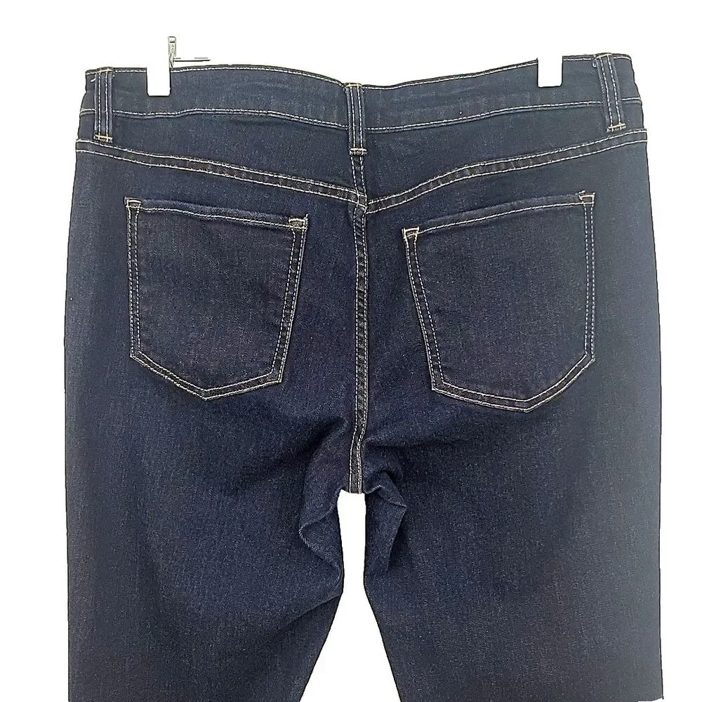 Liz Claiborne Womens Jeans Size 12 City Fit Skinny Leg Dark Blue 34x30.5 - Picture 4 of 8